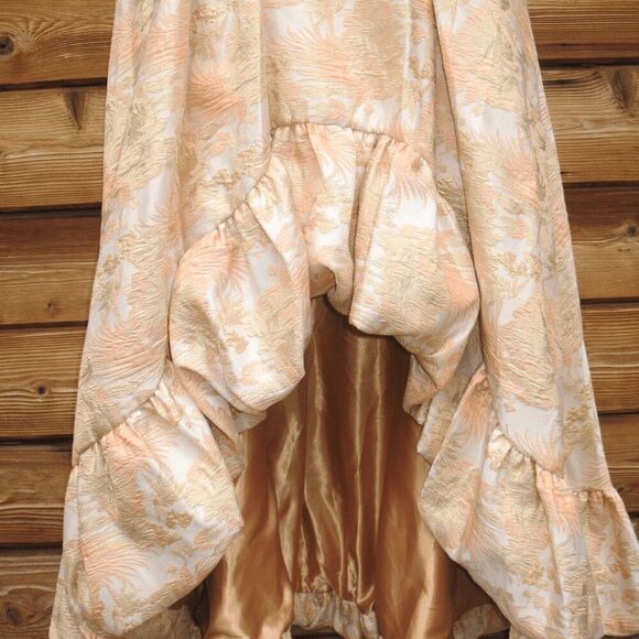 NWOT Mac Duggal 68276 FLORAL PRINT PUFF SLEEVE BROCADE GOWN 10 Pockets - Picture 10 of 14